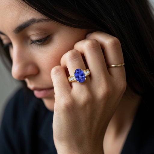 Tanzanite 1.35ct tw Ring with 0.40ct tw diamonds in 14kt Gold