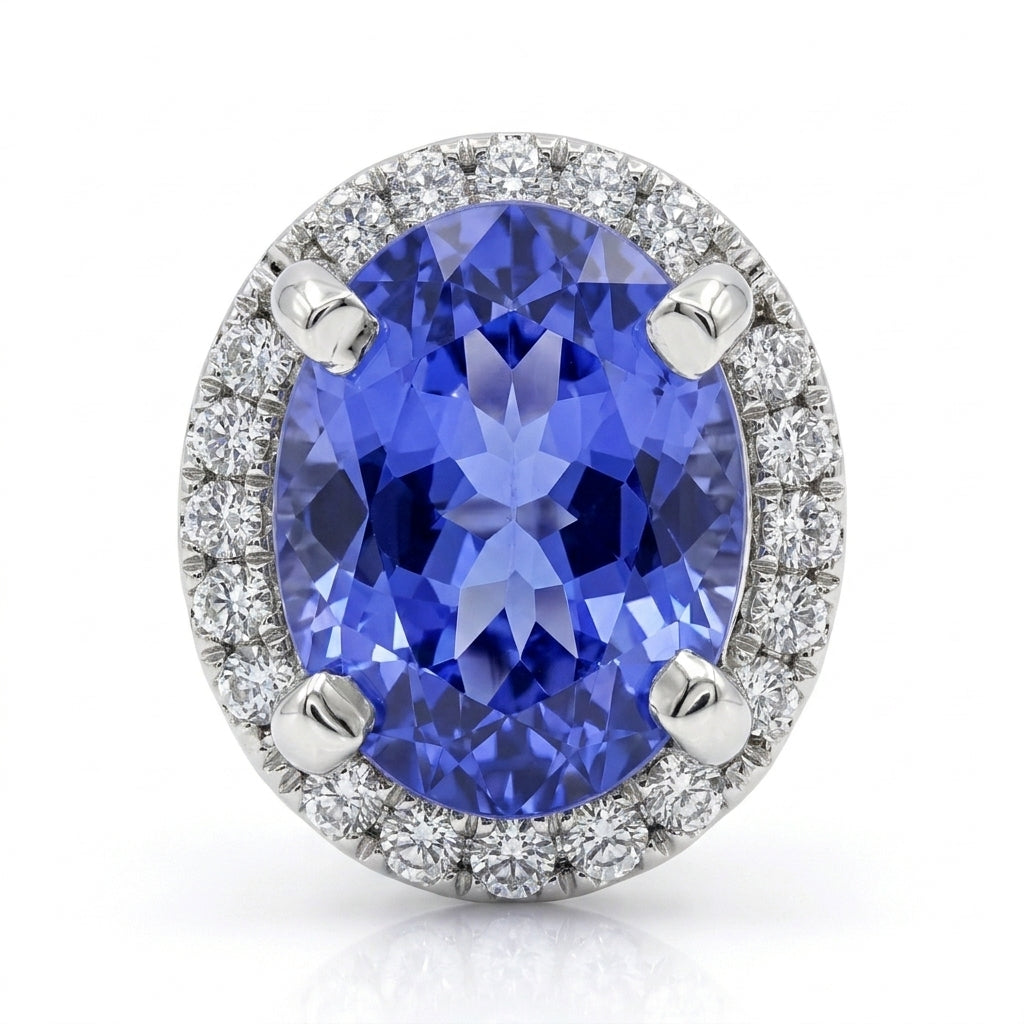 Tanzanite 1.40ct tw Ring with 0.25ct tw diamonds in 14kt Gold