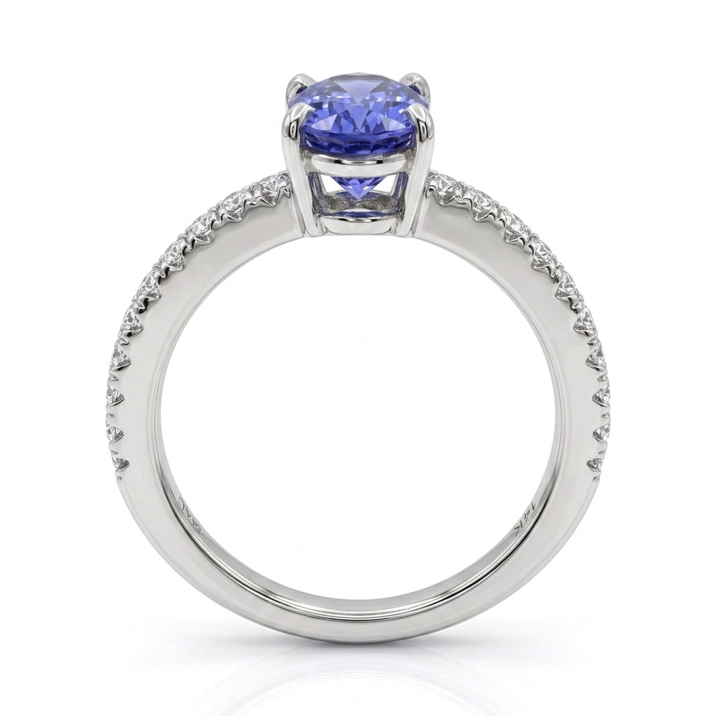 Tanzanite 1.40ct tw Ring with 0.25ct tw diamonds in 14kt Gold
