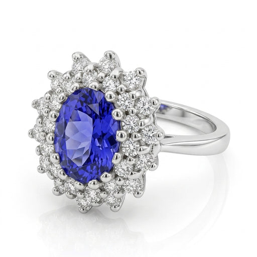 Tanzanite 1.35ct tw Ring with 0.11ct tw diamonds in 14kt Gold