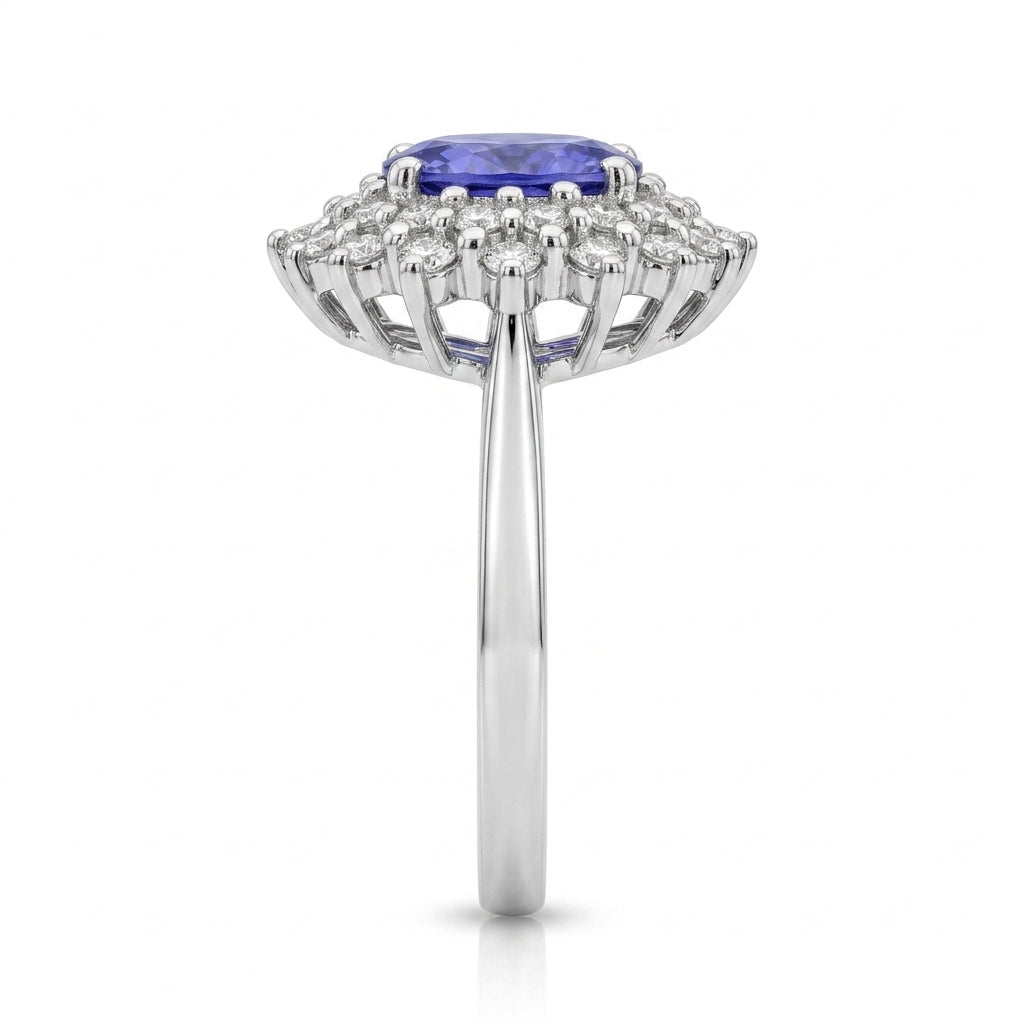 Tanzanite 1.35ct tw Ring with 0.11ct tw diamonds in 14kt Gold