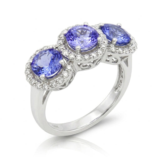 Tanzanite 2.50 ct tw Ring with 0.35 ct tw Diamonds & 14kt Gold