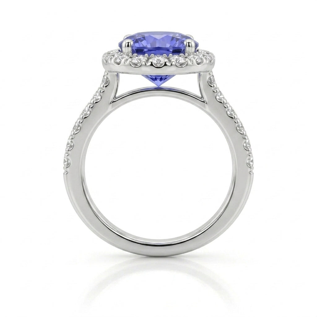Tanzanite 1.00ct tw Ring with 0.25ct tw diamonds in 14kt Gold