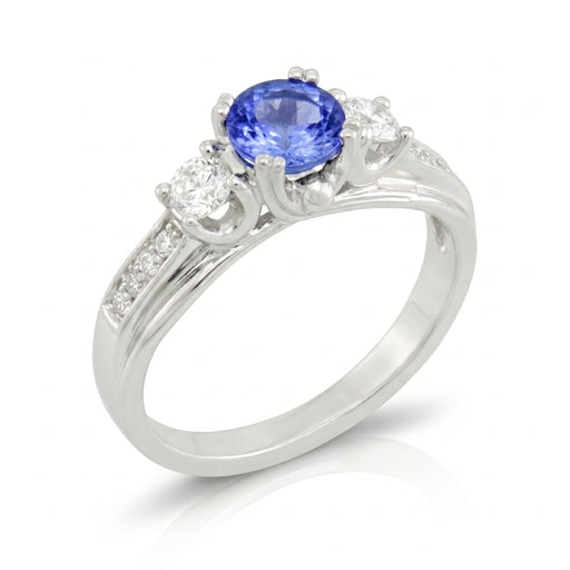 Tanzanite 0.85 ct tw Ring with 1.40 Diamonds in 14kt Gold