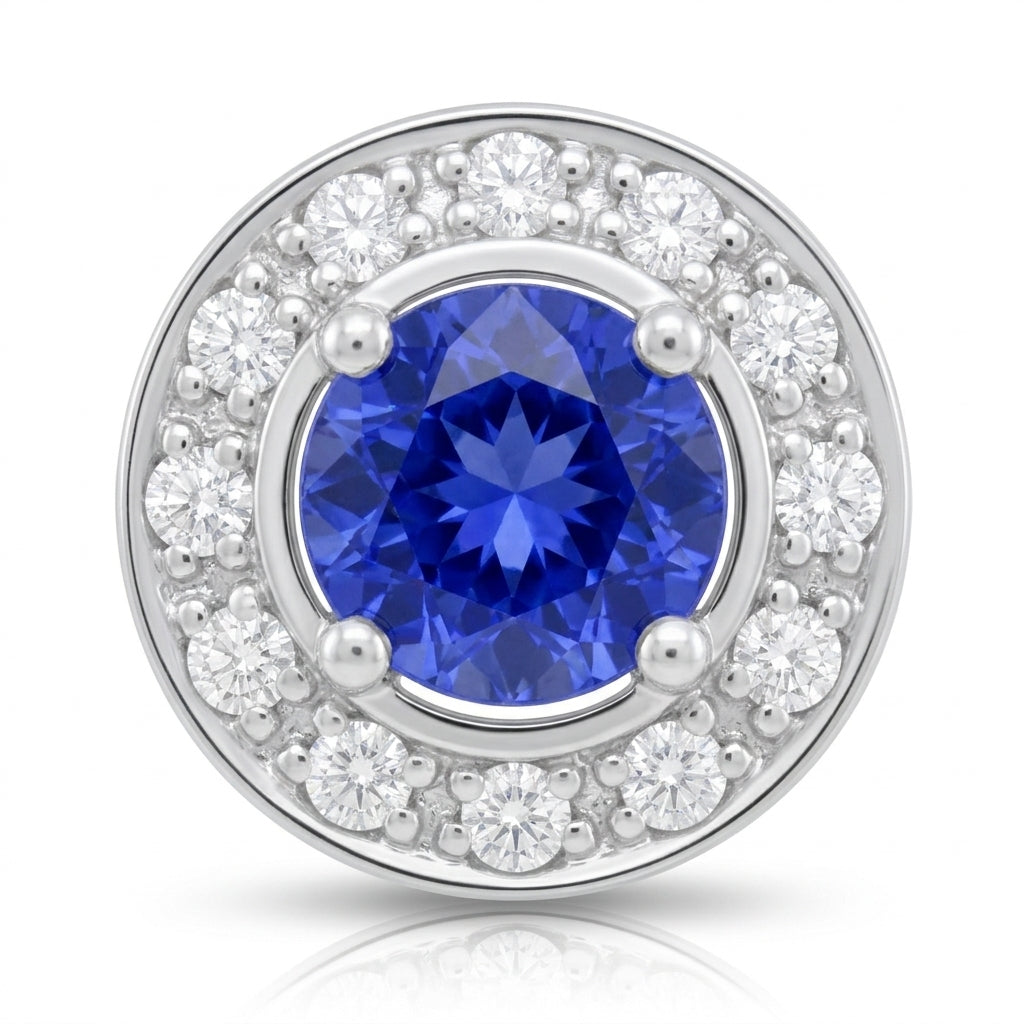 Tanzanite 0.84 ct tw Ring with 0.15 ct tw Diamonds in 14kt Gold