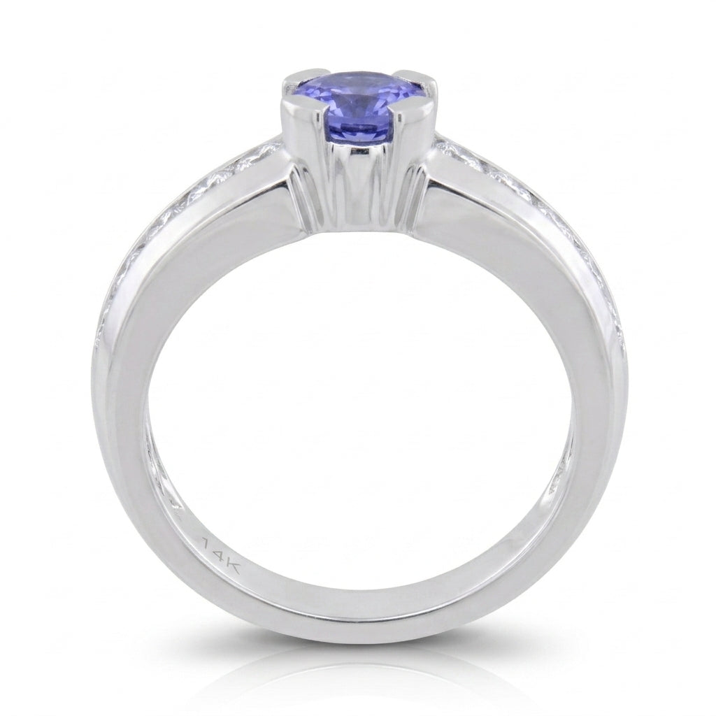 Tanzanite 0.84 ct tw Ring with 0.40 Diamonds & 14kt Gold