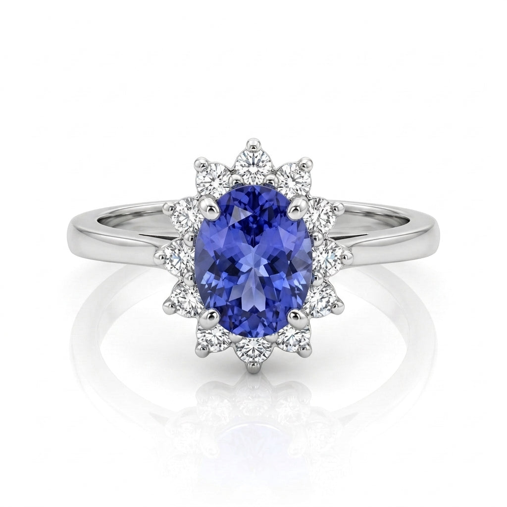 Tanzanite 1.30ct tw Ring with 0.30ct tw diamonds in 14kt Gold