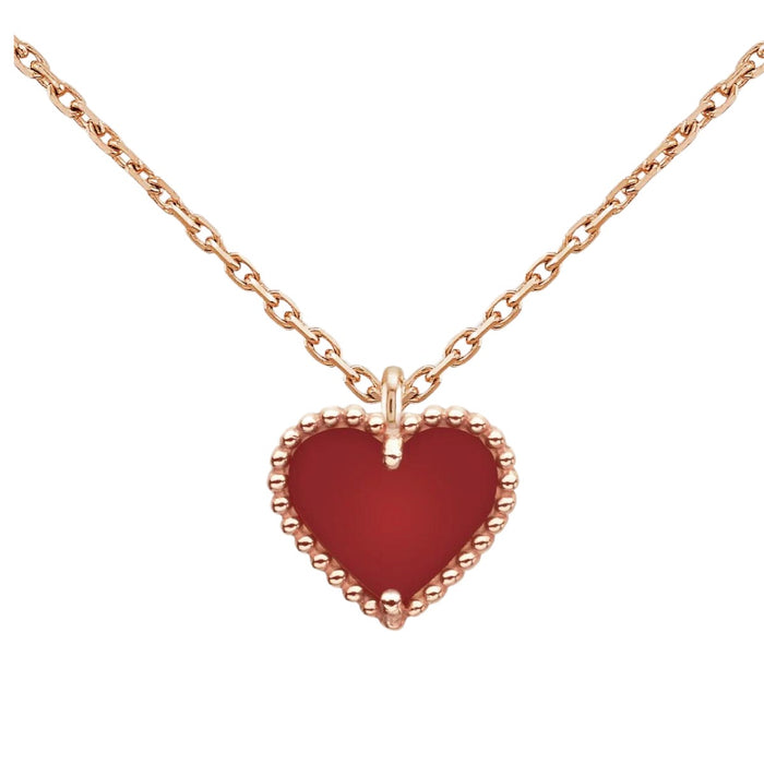 14kt Gold Red Heart Necklace