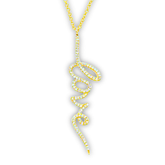 Diamond Love Necklace 1.00ct 14k Gold