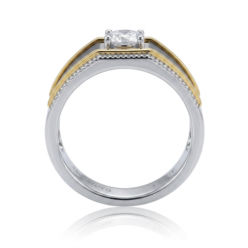COMING SOON! Men's Diamond Ring 1.00cttw with Two-Tone 14kt Gold