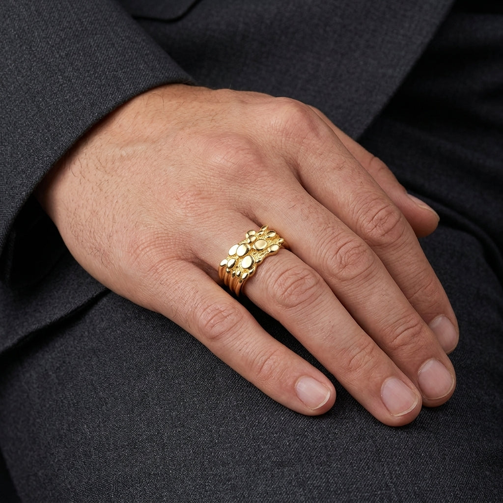 14k Gold Fancy Nugget Ring
