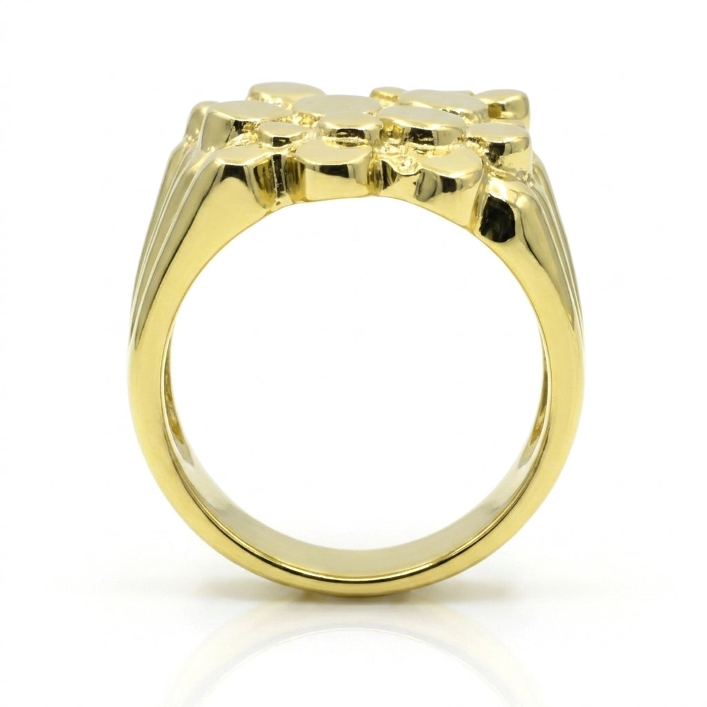 14k Gold Fancy Big Nugget Ring