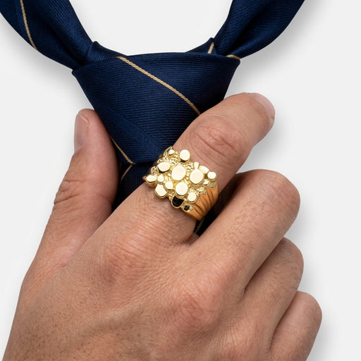 14k Gold Fancy Big Nugget Ring