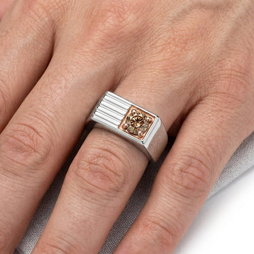 Men's Choco Diamond Ring 0.80ct tw 14kt Gold