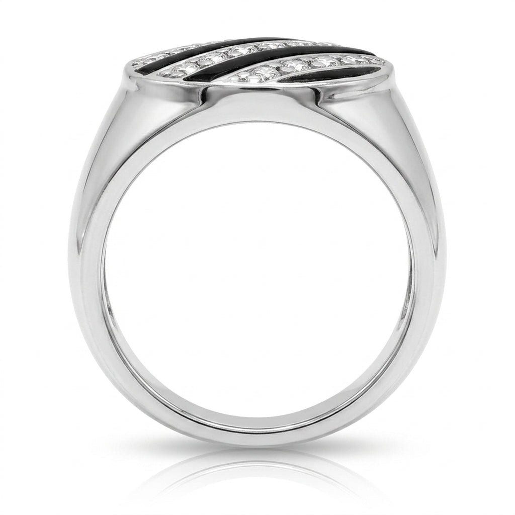 Men's Black Onyx and Diamond Ring 0.70ct tw 14kt Gold