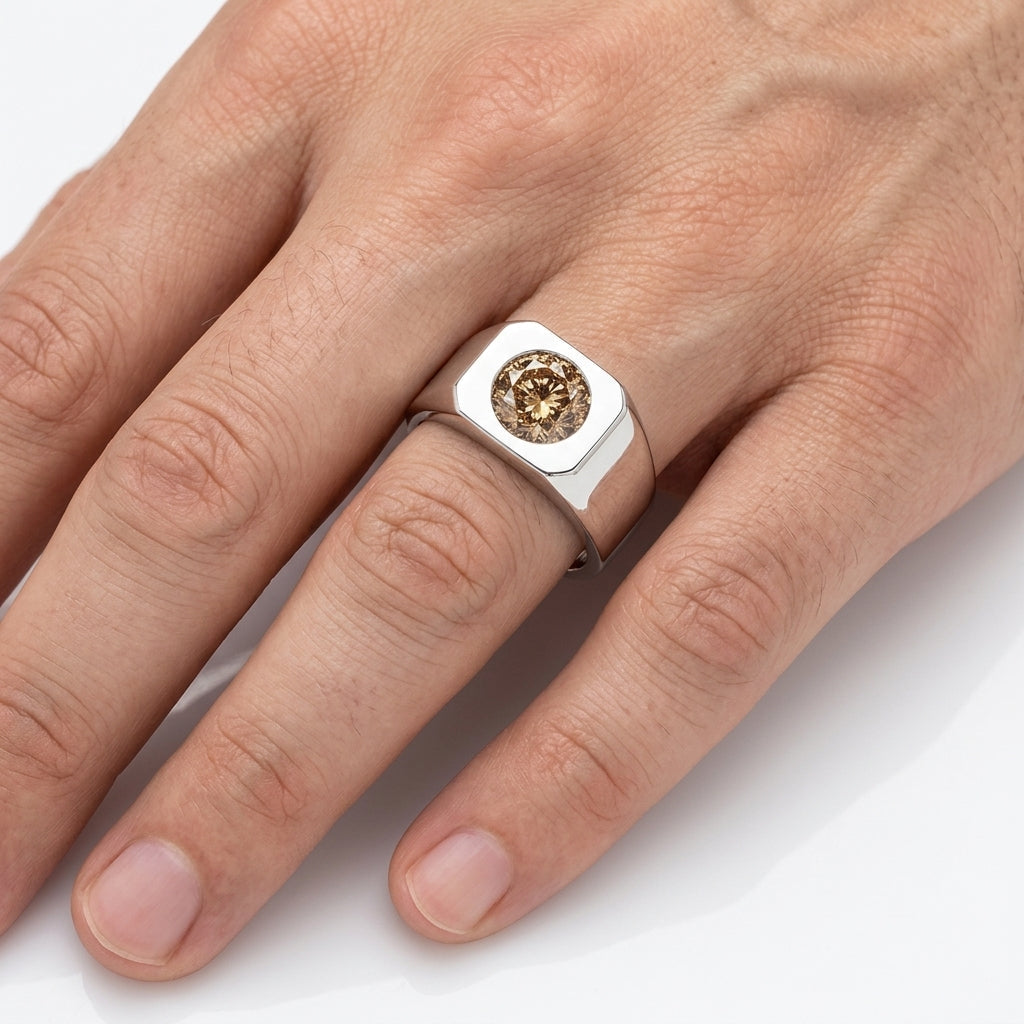 Men's Choco Diamond Ring 1ct tw 14kt Gold