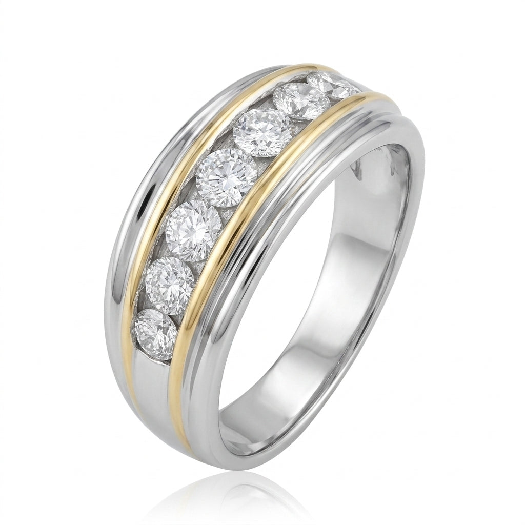Men's Diamond Ring 1.06 ct tw 14kt Two-Tone Gold
