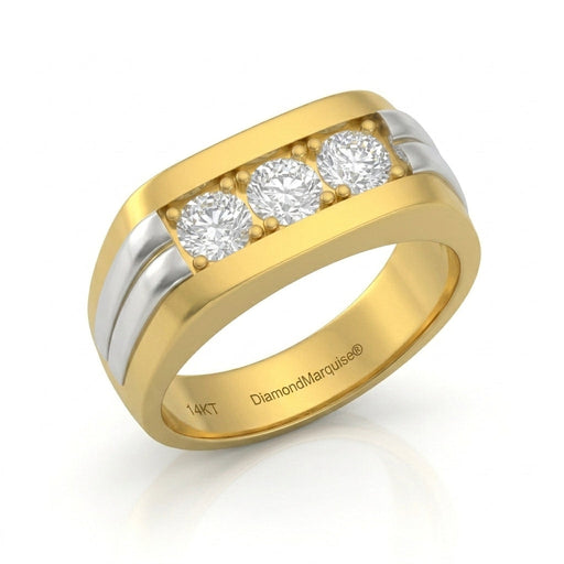 Men's Ring Diamonds 1.00 ct tw 14kt Two Tone Gold