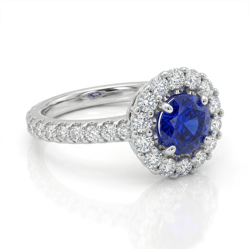 Tanzanite 1.00 ct tw Ring with 1.15 Diamonds & 14kt Gold