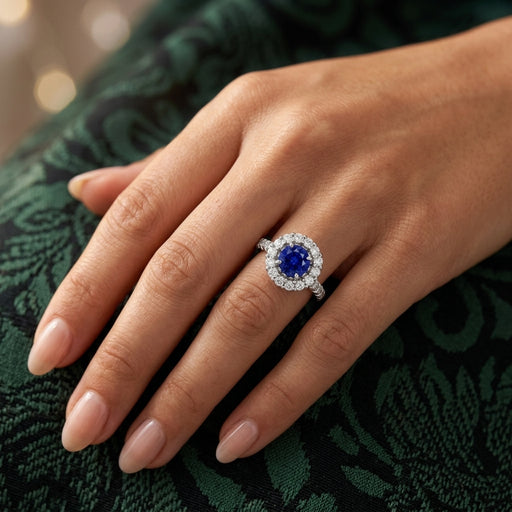 Tanzanite 1.00 ct tw Ring with 1.15 Diamonds & 14kt Gold