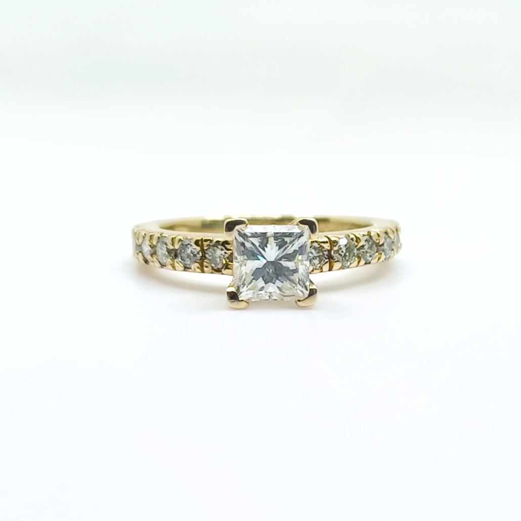 Diamond Engagement Ring Women's Princess cut 1.50cttw 14kt Gold