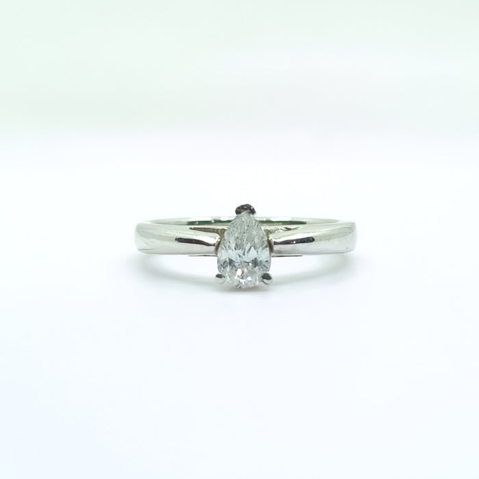 Diamond Engagement Ring Women's Pear cut 0.50ct 14kt Gold