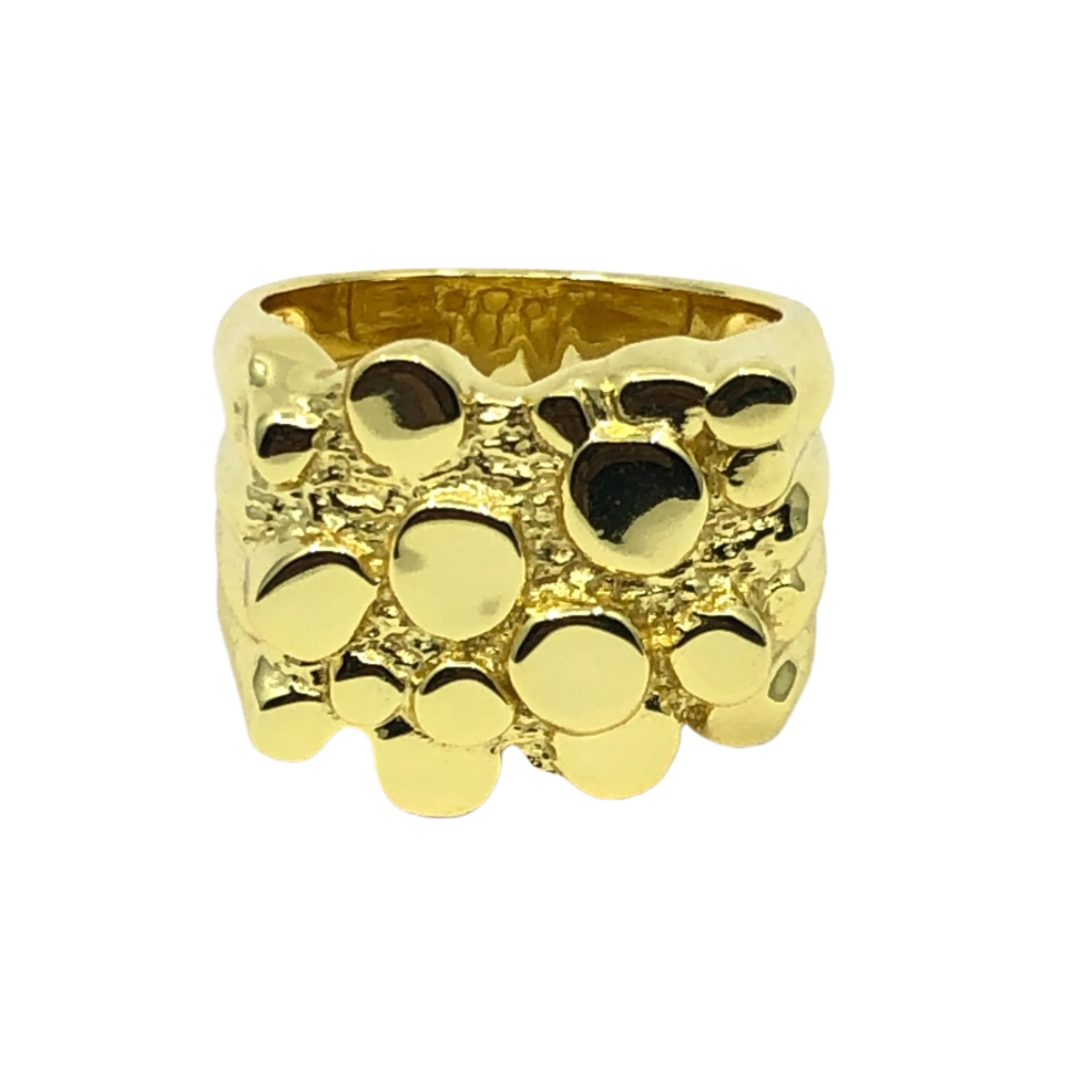 14k Gold Nugget Ring With Diamonds, 14k Eternity Ring 14k Gold Nugget Ring With Diamonds, 14k Eternity Ring