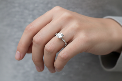 Fancy Lab Grown Diamond Engagement Ring 0.45CTW in 14K Gold