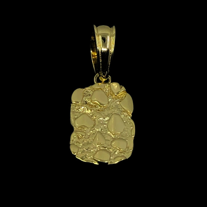 14k Gold 1" Nugget Pendant 1"