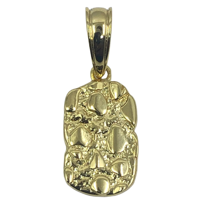 14k Gold 1" Nugget Pendant 1"