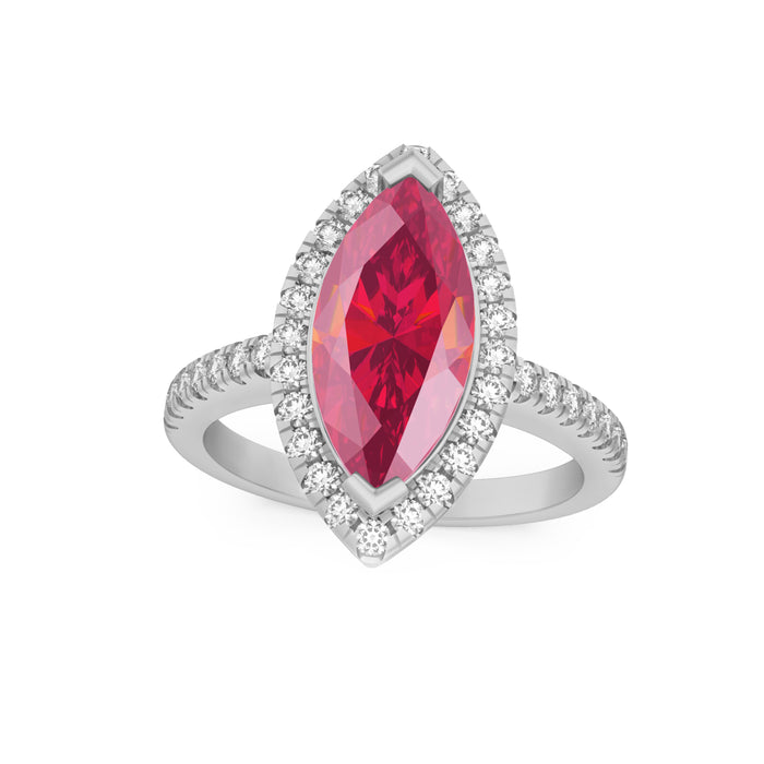 “Marvelous Marquise" Ring with 2.48ct Pink Rose