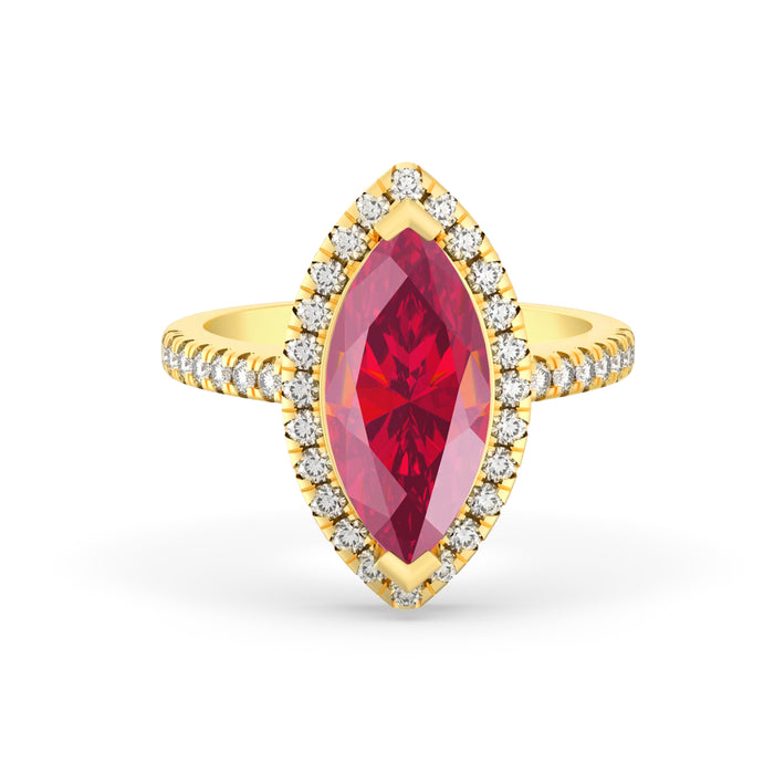 “Marvelous Marquise" Ring with 2.48ct Pink Rose