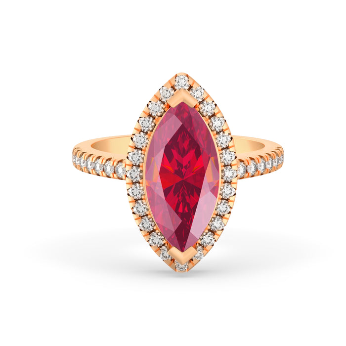 “Marvelous Marquise" Ring with 2.48ct Pink Rose