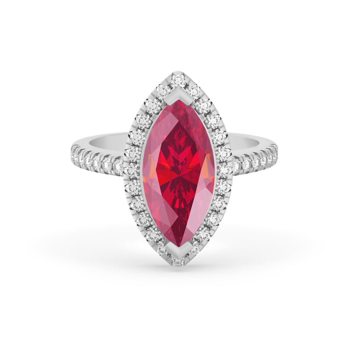 “Marvelous Marquise" Ring with 2.48ct Pink Rose