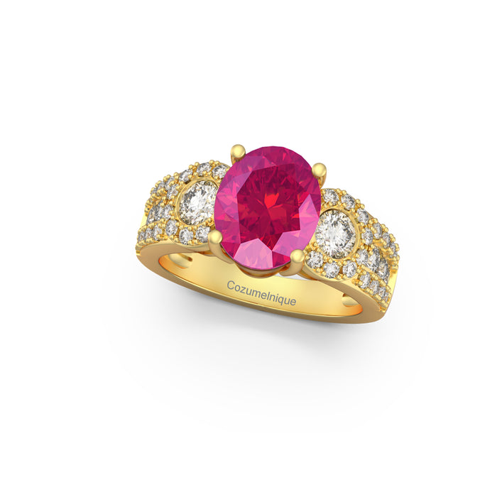 “RF85132" Ring with 2.50ct Pink Rose