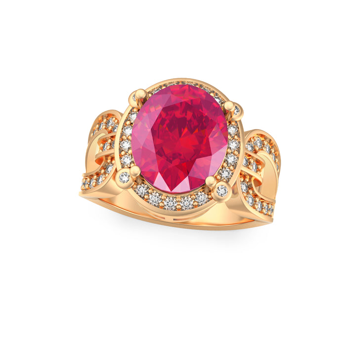 “Infinite Glamour” Ring accented with 5.05ct Pink Rose