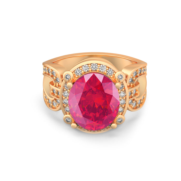 “Infinite Glamour” Ring accented with 5.05ct Pink Rose