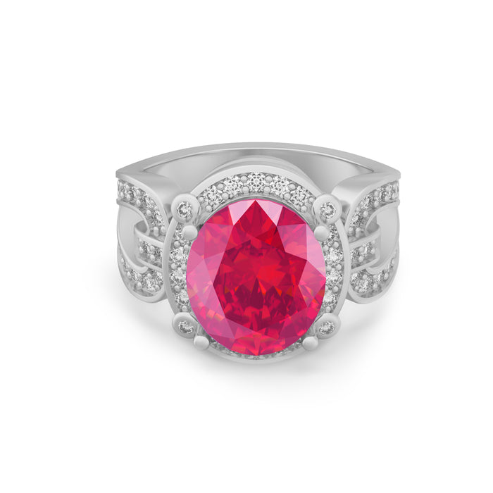 “Infinite Glamour” Ring accented with 5.05ct Pink Rose