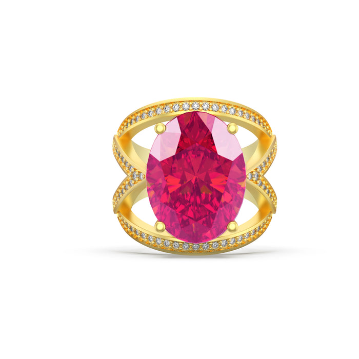 “RF85137" Ring with 9.32ct Pink Rose