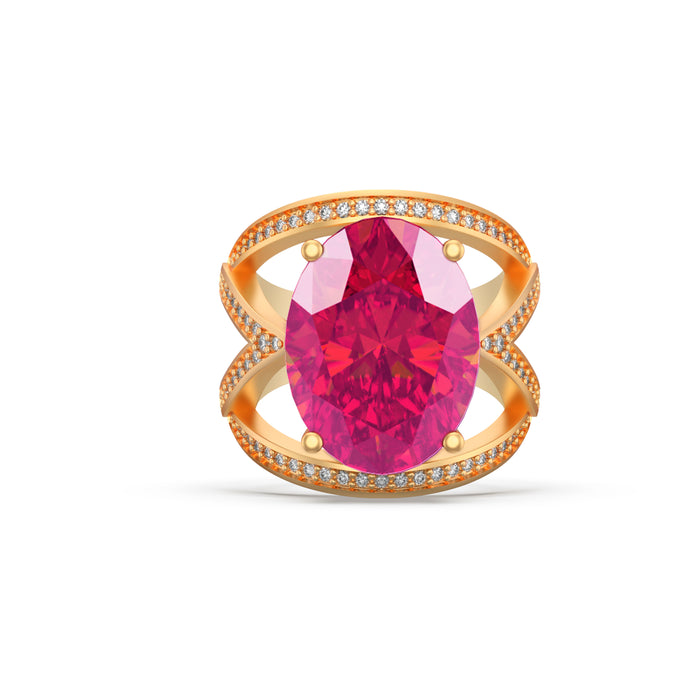 “RF85137" Ring with 9.32ct Pink Rose