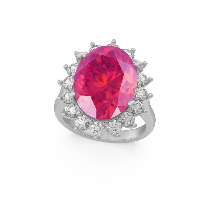 “Modern" Ring with 9.40ct Pink Rose