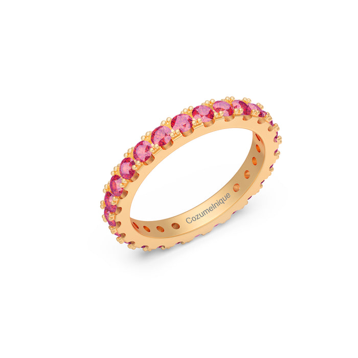 “Eternity" Ring with 2.10ct Pink Rose