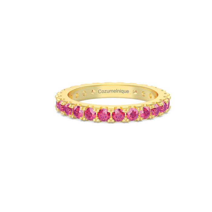 “Eternity" Ring with 2.10ct Pink Rose