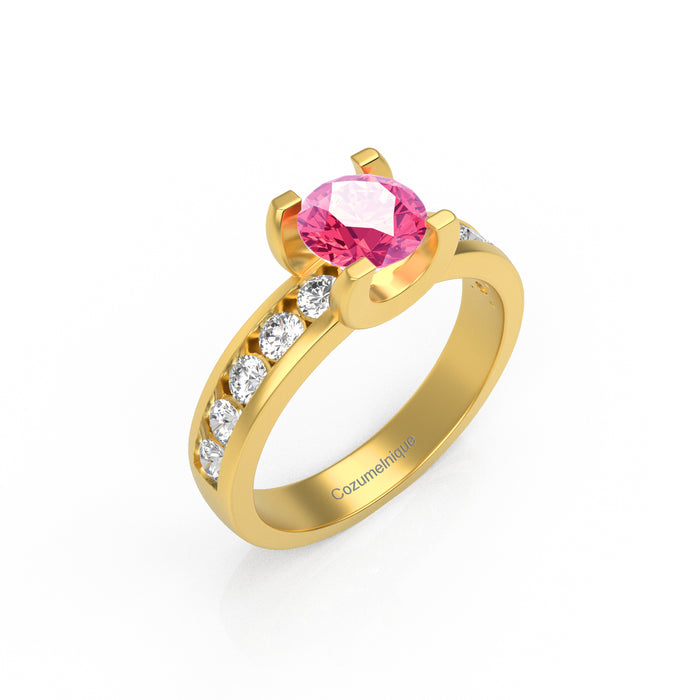 "Mine" Ring with 0.95ct Pink Rose