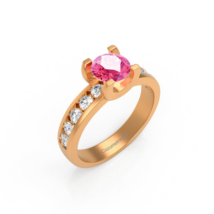 "Mine" Ring with 0.95ct Pink Rose