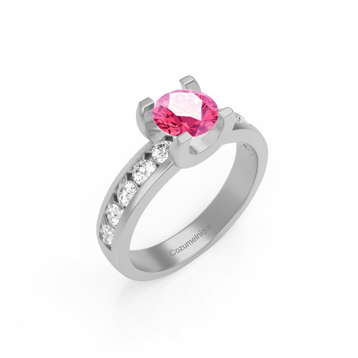 "Mine" Ring with 0.95ct Pink Rose