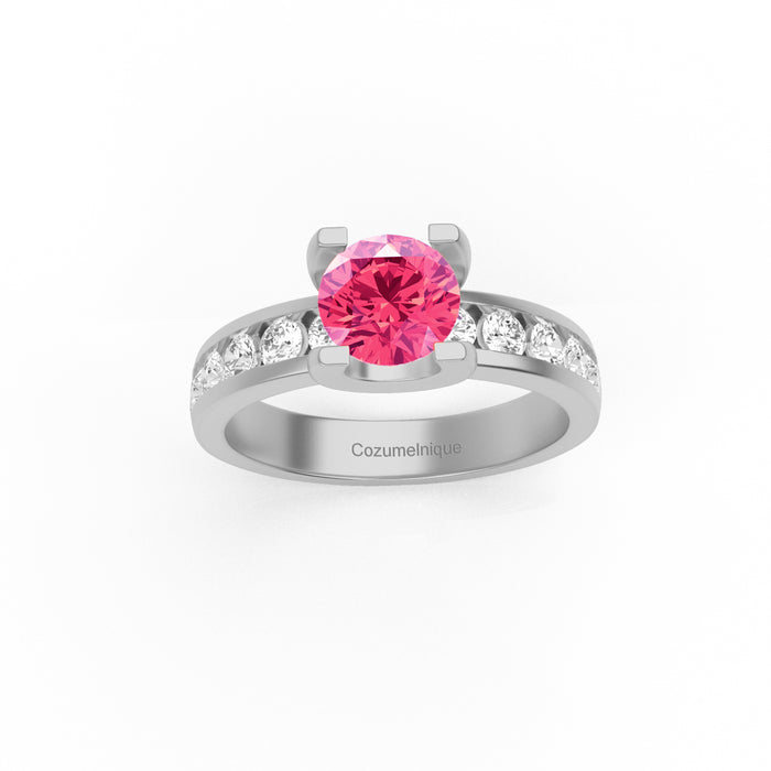 "Mine" Ring with 0.95ct Pink Rose