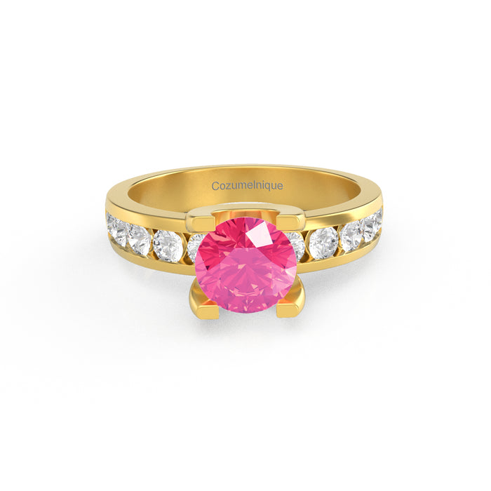 "Mine" Ring with 0.95ct Pink Rose