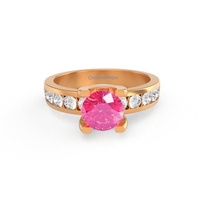 "Mine" Ring with 0.95ct Pink Rose