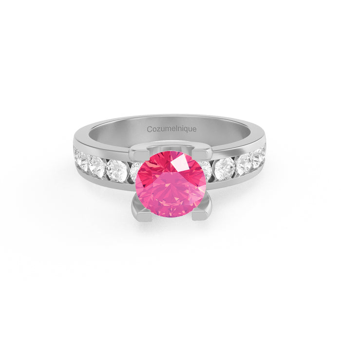 "Mine" Ring with 0.95ct Pink Rose